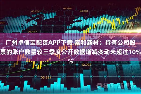 广州卓信宝配资APP下载 泰和新材：持有公司股票的账户数量较三季度公开数据增减变动未超过10%